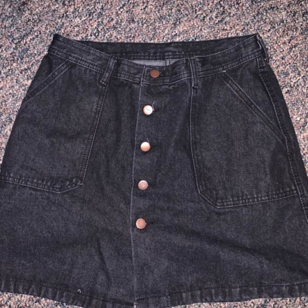 Black Jean Skirt